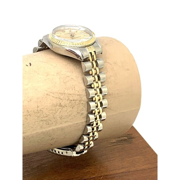 Rolex Datejust Women's Watch 6917 Vintage Swiss Automatic Steel 18k Gold 26mm - Picture 10 of 13